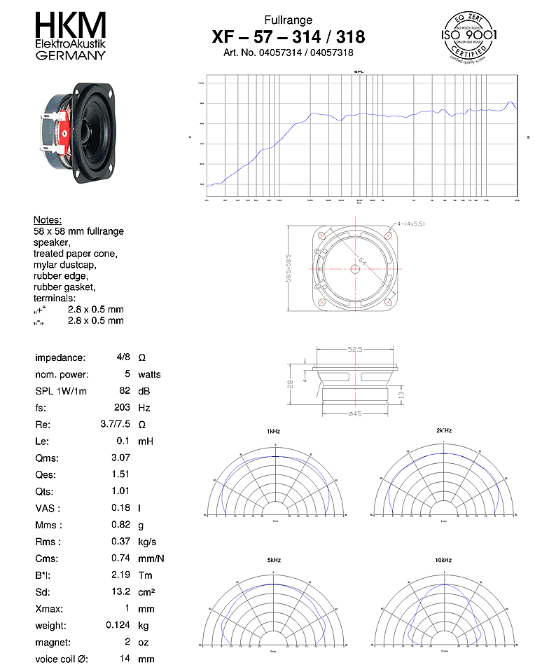  HKM: XF-57-314/318 - fullrange