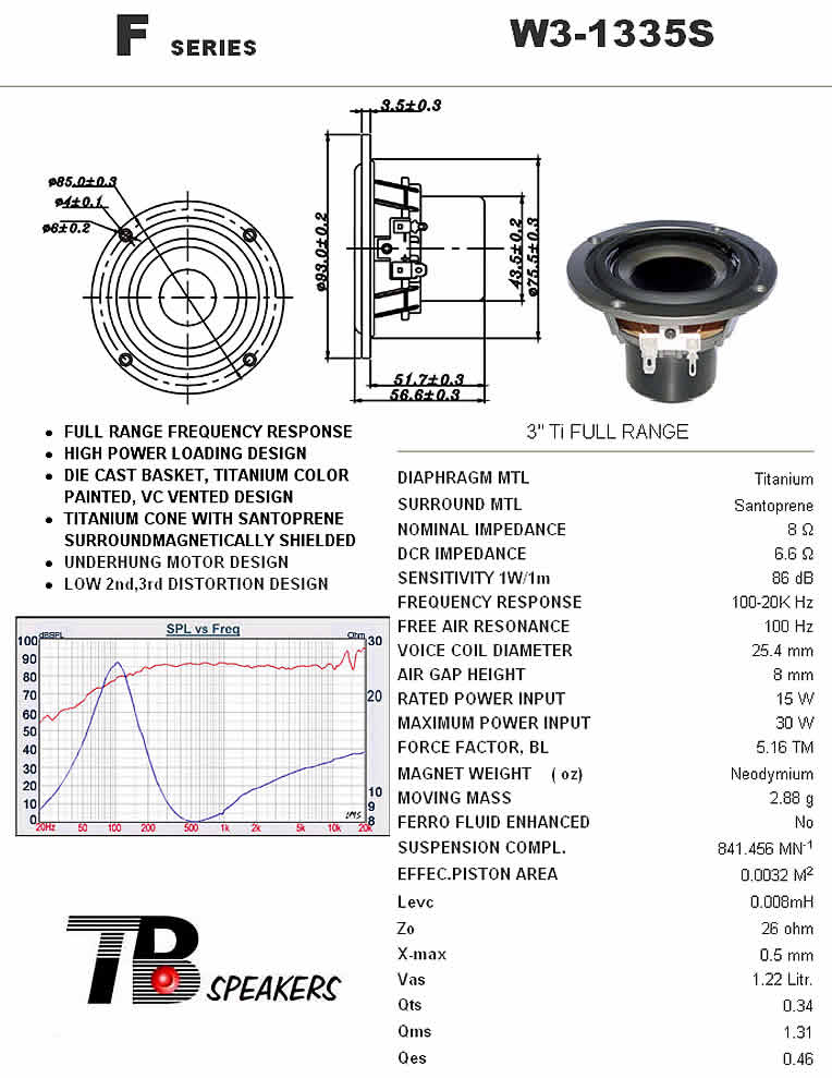   TB - Tang Band W3-1335S