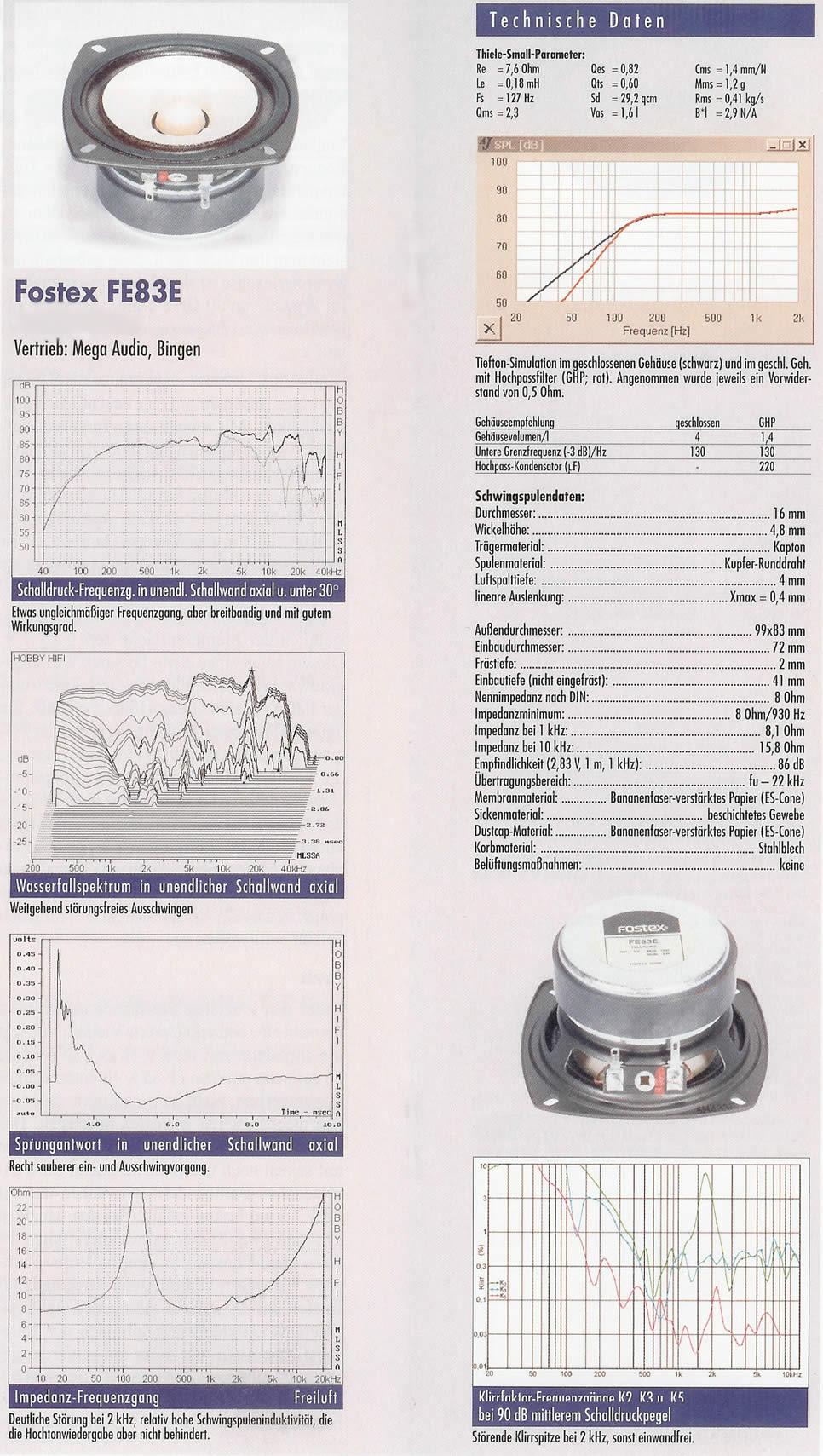 FOSTEX FE 83 E