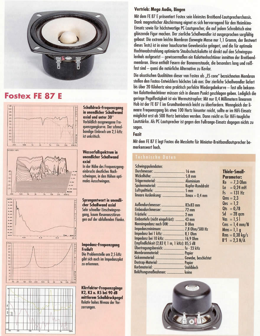 FOSTEX FE 87 E